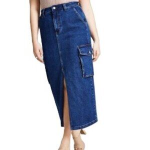And Now This Denim Cargo Maxi Size 12